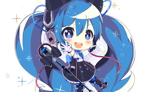 Au26 Hatsune Miku Anime Girl Blue Illustration Art Cute