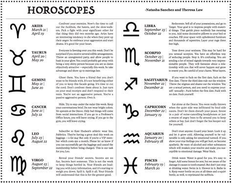 Horoscopes April 13 2017 The Miscellany News