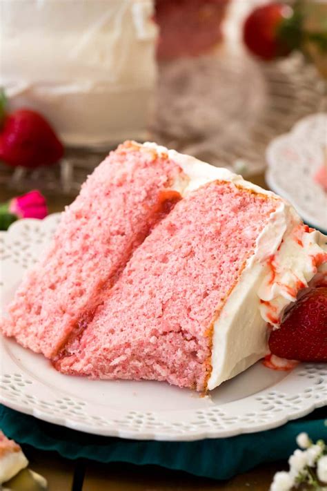Strawberry Cake No Jello With Whipped Cream Cheese Frosting