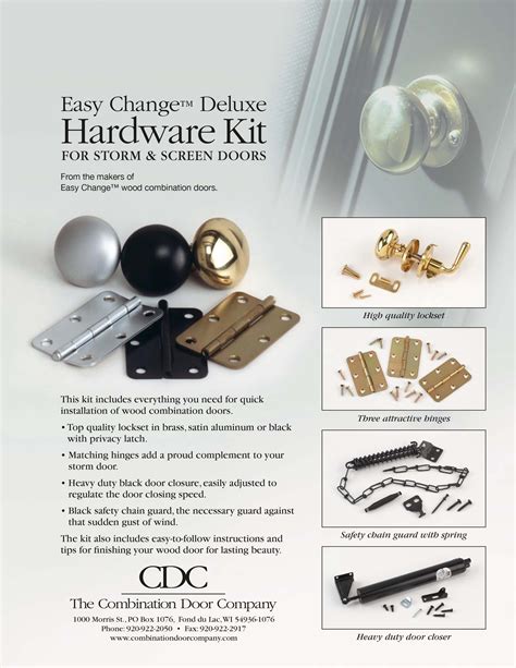Storm And Screen Door Deluxe Hardware Kit Capitol City Lumber