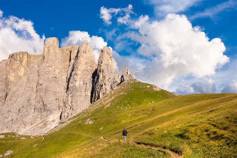 Gorgeous Dolomite Mountains In Italy A Famous Travel Destination Stock