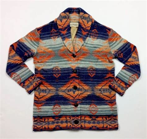 Ralph Lauren Denim Supply Women Southwestern Indian Aztec Knit Sweater