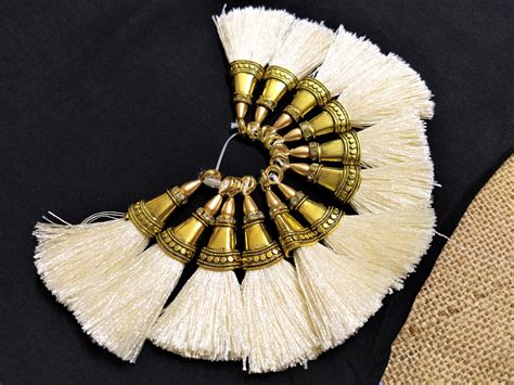 Indian Tassels Silk Mini Tassels With Bead Cap Decorative Etsy