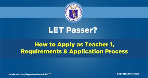 How To Apply As Teacher 1 Requirements And Application Process Deped