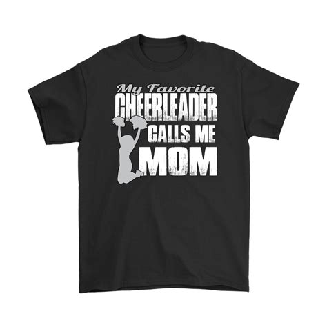 My Favorite Cheerleader Calls Me Mom Cheerleading Mom Shirts Silver