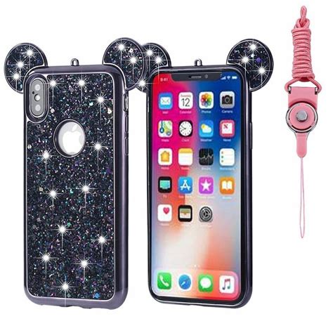 Iphone X Case Umikotm Lovely Cute Animal 3d Glitter Bling Rhinestone