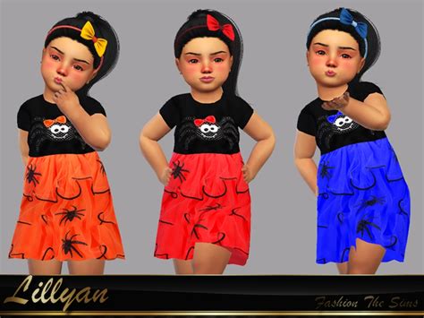 Lyllyans Dress Baby Kelly Sims 4 Cc Kids Clothing Baby Dress Kids