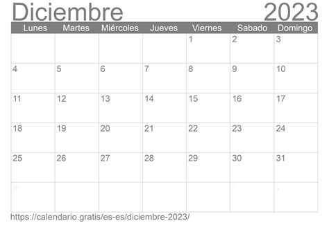 Calendario Diciembre 2023 De España En Español ☑️ Calendariogratis