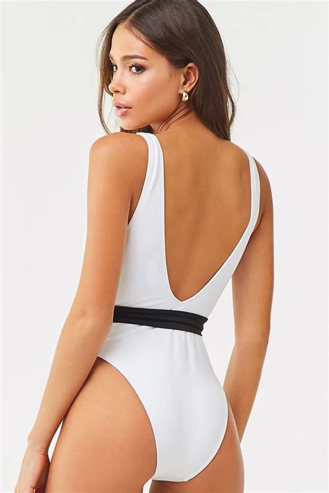 Forever 21 Plunging One Piece Swimsuit See Jennifer Lopezs Plunging