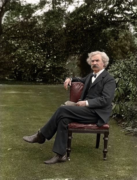 Mark Twain Colorized Photo Rpics