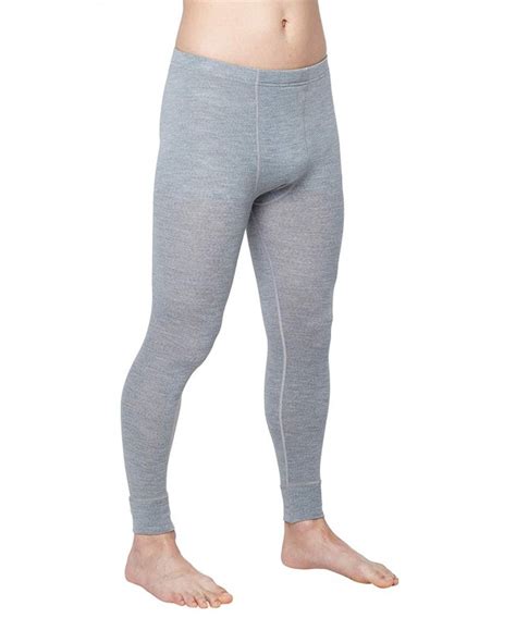 Merino Warmmens 100 Merino Wool 180gsm Thermal Underwear Pants Grey
