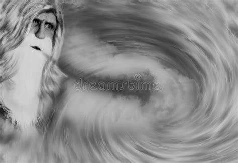 Old Man Winter Cold Wind Blowing Stock Image Image Of Wisconsinart