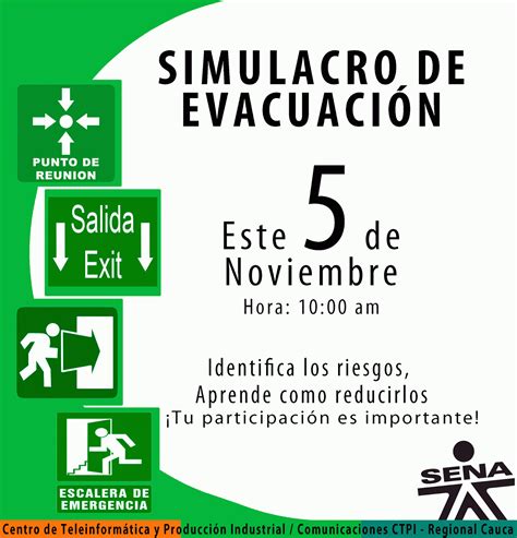 Simulacro de sismo, repliegue y evacuacion. CENTRO TELEINFORMÁTICA Y PRODUCCIÓN INDUSTRIAL SENA ...