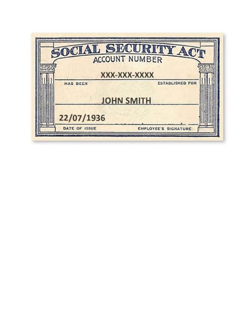 12 Blank Social Security Card Templates Free Editable Psd