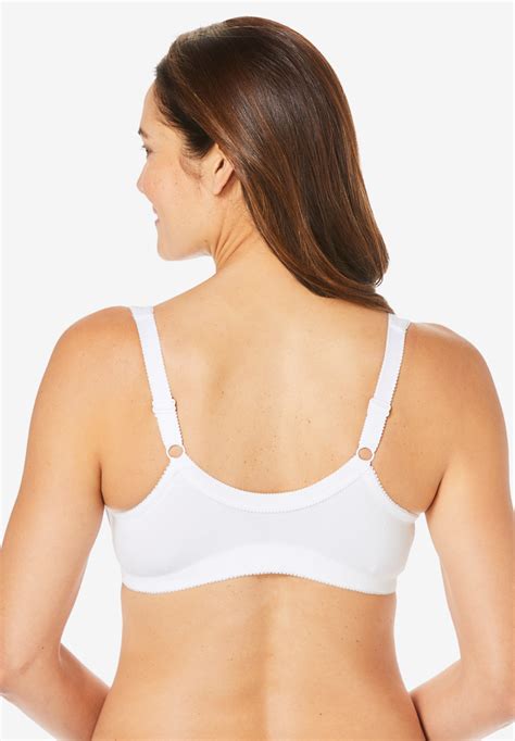 3 Pack Front Close Cotton Wireless Bra By Comfort Choice® Plus Size Front Closure Bras Woman