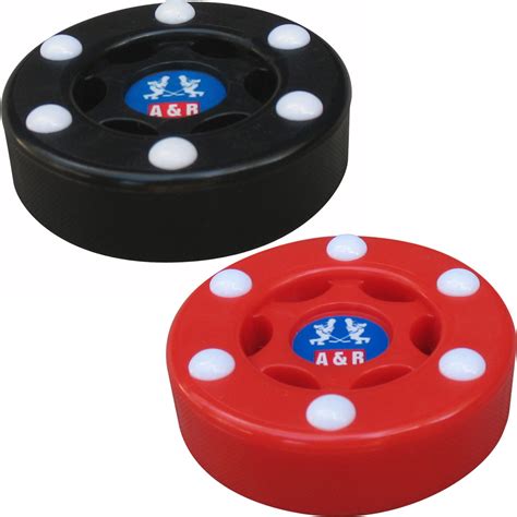 Pucks are frozen to prevent them from bouncing on the ice. A&R Inline Hockey Puck