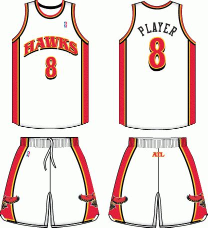Atlanta hawks 2007 logo vector. Atlanta Hawks Home Uniform - National Basketball ...