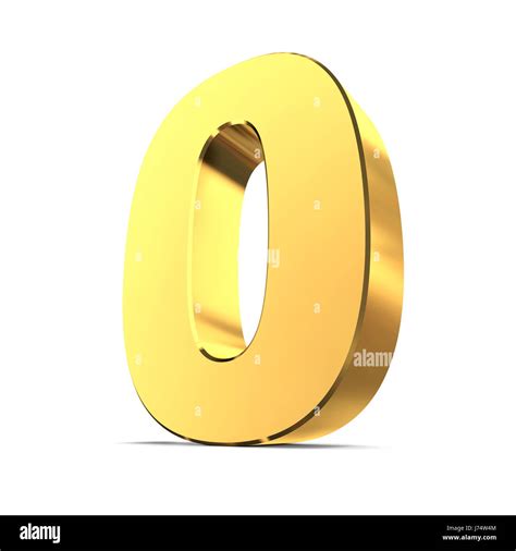 Dígito Del Número Cero Caracteres De Oro Oro Null Modelo Tipo Construir