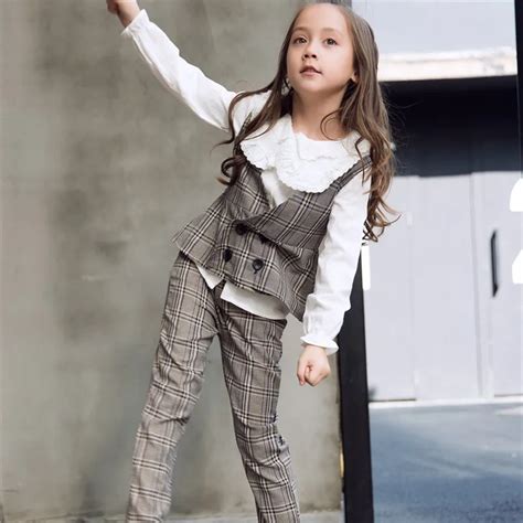 Girls Clothing Suit Fashion Korean Kids Clothes Set Girl Teenage Girls