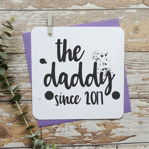 The Daddy Est Date Fathers Day Card By Parsy Card Co