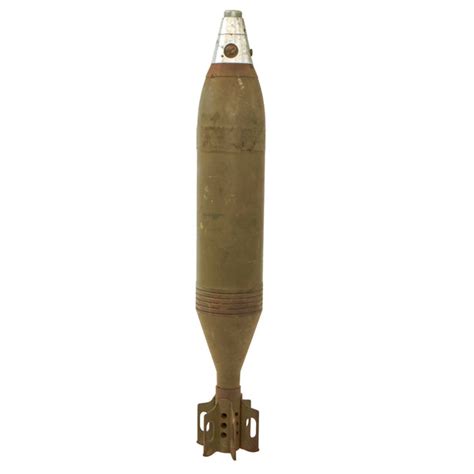 Original Us Wwii Inert 81mm M56 He Mortar Shell Round Dated 1945