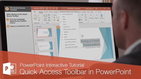 Quick Access Toolbar In Powerpoint Customguide