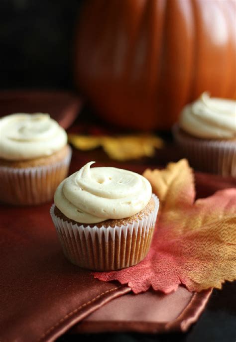 Pumpkin Cupcakes With Caramelized White Chocolate Buttercream