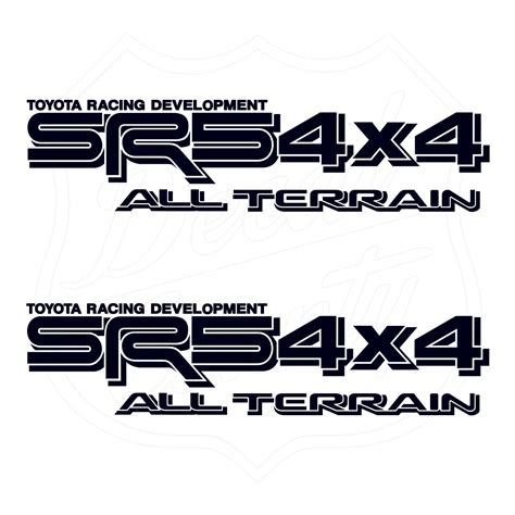 Toyota Racing Development Sr5 4×4 All Terrain Decals Decal County