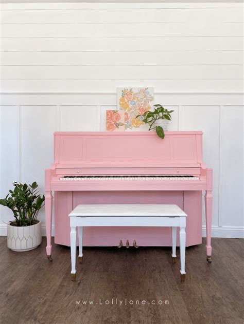 Our Pink Piano How To Paint A Piano Lolly Jane