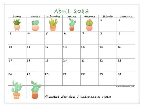 Calendario Abril De 2023 Para Imprimir “441ld” Michel Zbinden Co