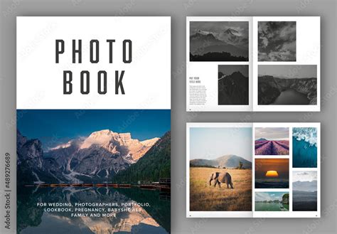 Photography Album Book Layout Stock Template Adobe Stock