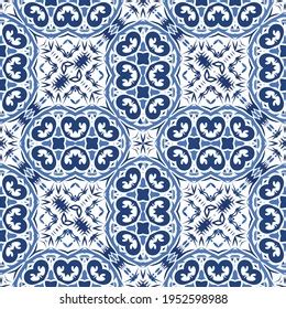 Ethnic Ceramic Tile Portuguese Azulejo Vector Stock Vector Royalty Free Shutterstock