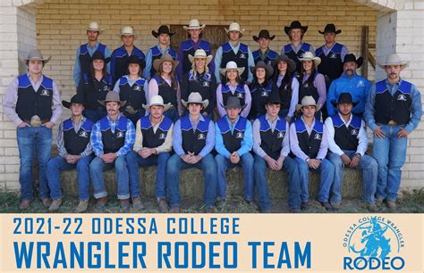 2021 22 Odessa College Wrangler Rodeo Team Odessa College