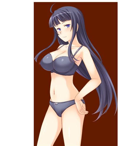 honda naoki watarai mikoto club d game cg 1girl black bra black hair black panties blue