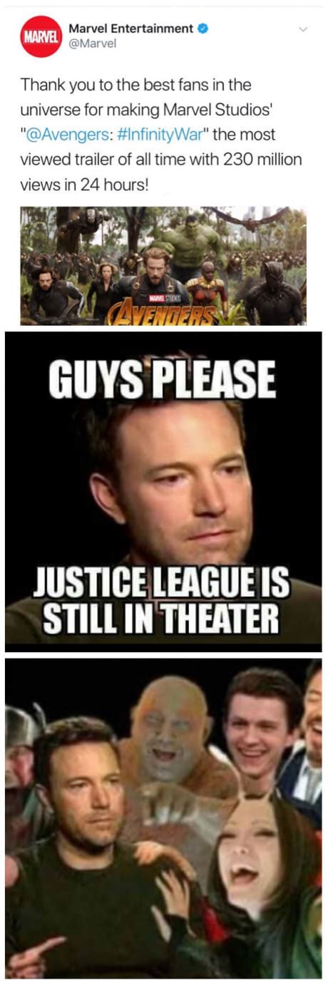 Collection by ebaumsworld • last updated 2 weeks ago. 37 Infinity War Vs DC Funny Memes That Might Start A War