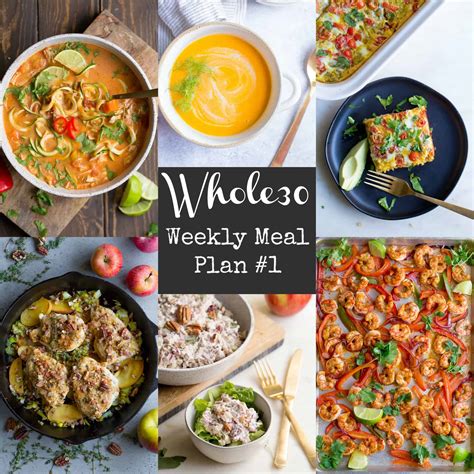Whole30 Meal Plan Grocery List Week 1 Wholesomelicious