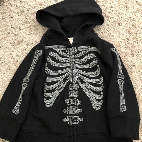 Gymboree Black Skeleton Halloween Hoodie Fashion Inspo Outfits Edgy