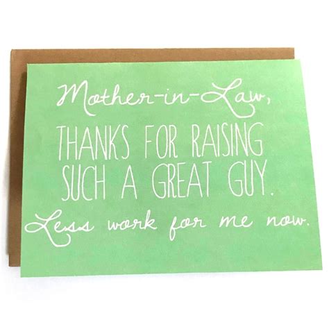 mother in law card mother s day card in law birthday etsy