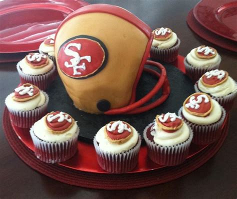 Sports Food San Francisco 49ers A Piece Of Cake Nfl Helmets Dessert Drinks 49ers Cake