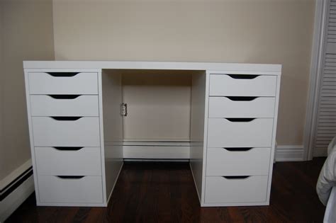 Details made of solid pine and aluminum. DIY Makeup Vanity