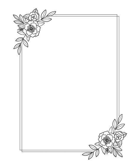 Flower Frame Border Simple