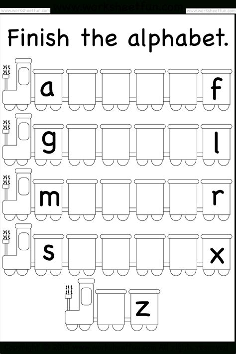 Alphabet Worksheets Fill In The Missing Letter