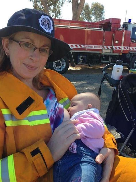 Photo Of Breastfeeding Firefighter Stirs Emotion Breastfeeding Photos