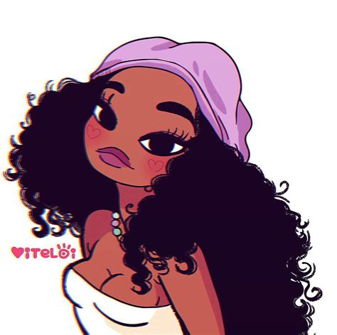 black girl cartoon lips drawing