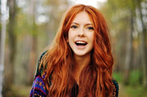 Wallpaper Face Trees Women Outdoors Redhead Model Long Hair