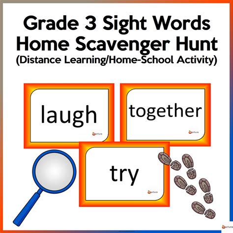 Distance Learning Grade 3 Dolch Sight Words Home Scavenger Hunt Made