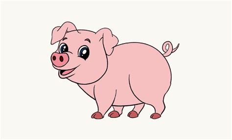 Cute drawings of animals | how to draw a cute pig, step by step, anime animals, anime, draw. How to Draw a Cartoon Pig in a Few Easy Steps | Easy Drawing Guides