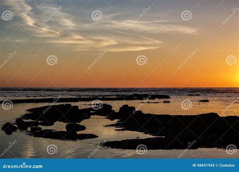 Moroccan Sunset Stock Image Image Of Coast Seascape 58651943