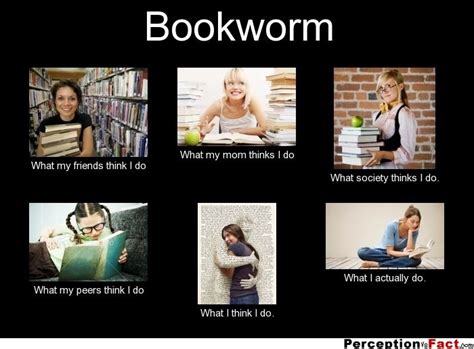 Bookworm What People Think I Do What I Really Do Perception Vs