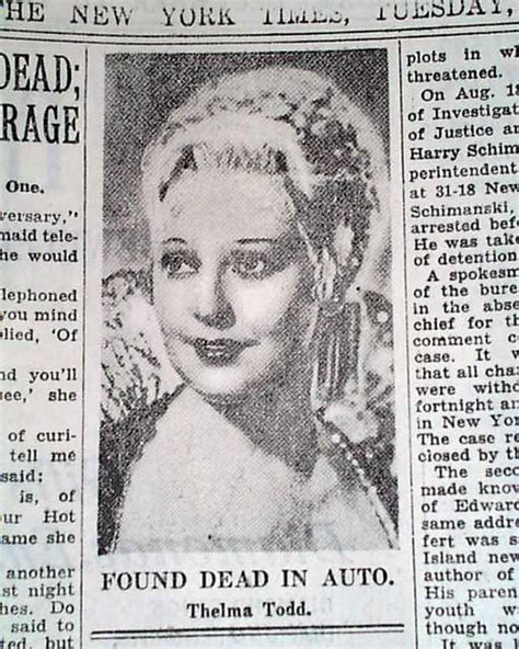 Thelma Todds Mysterious Death